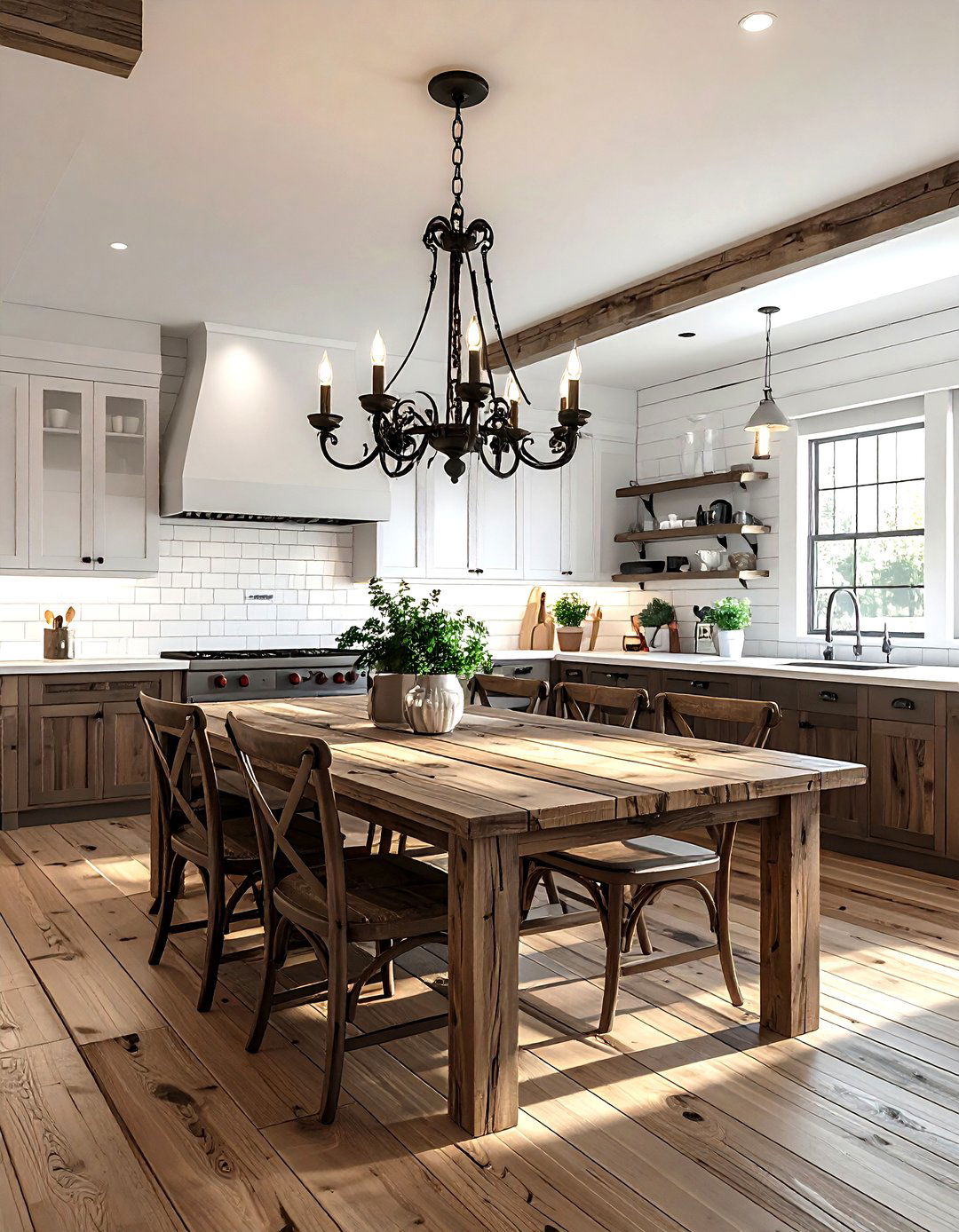 Farmhouse kitchen chandelier - 30 kitchen lamp ideas