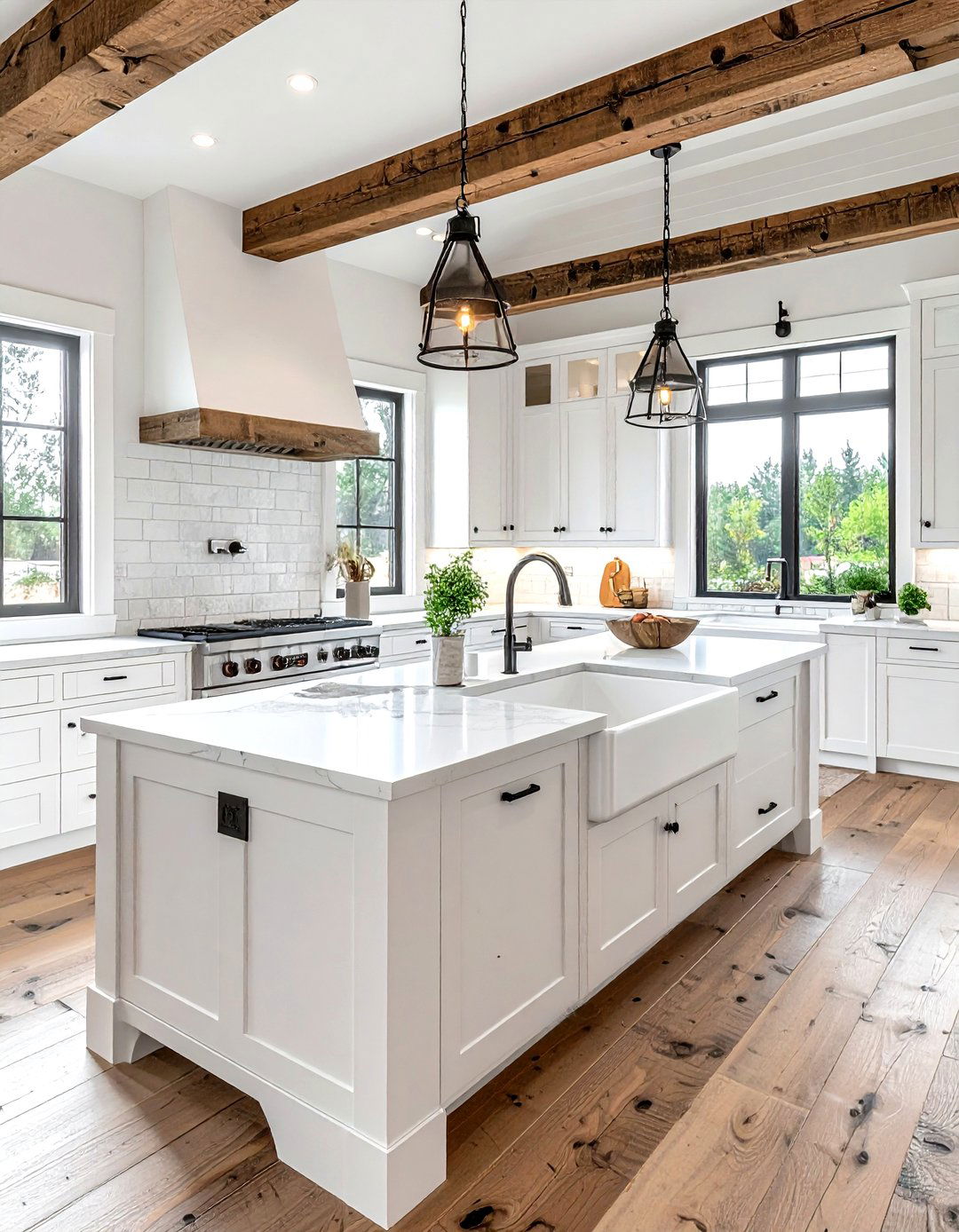 Farmhouse kitchen white quartz - 30 Caesarstone kitchen ideas