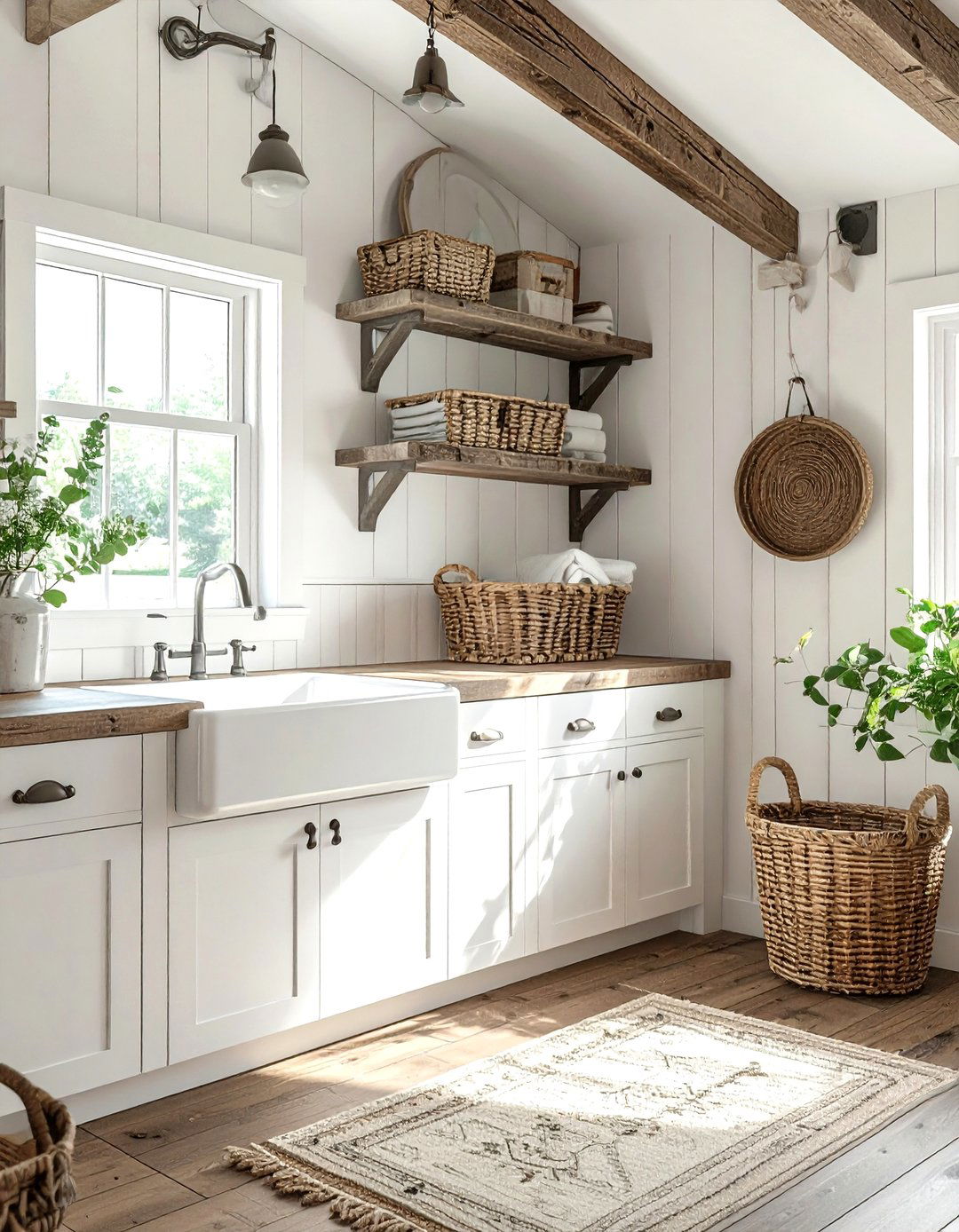 Farmhouse laundry room - 30 vintage home decor ideas