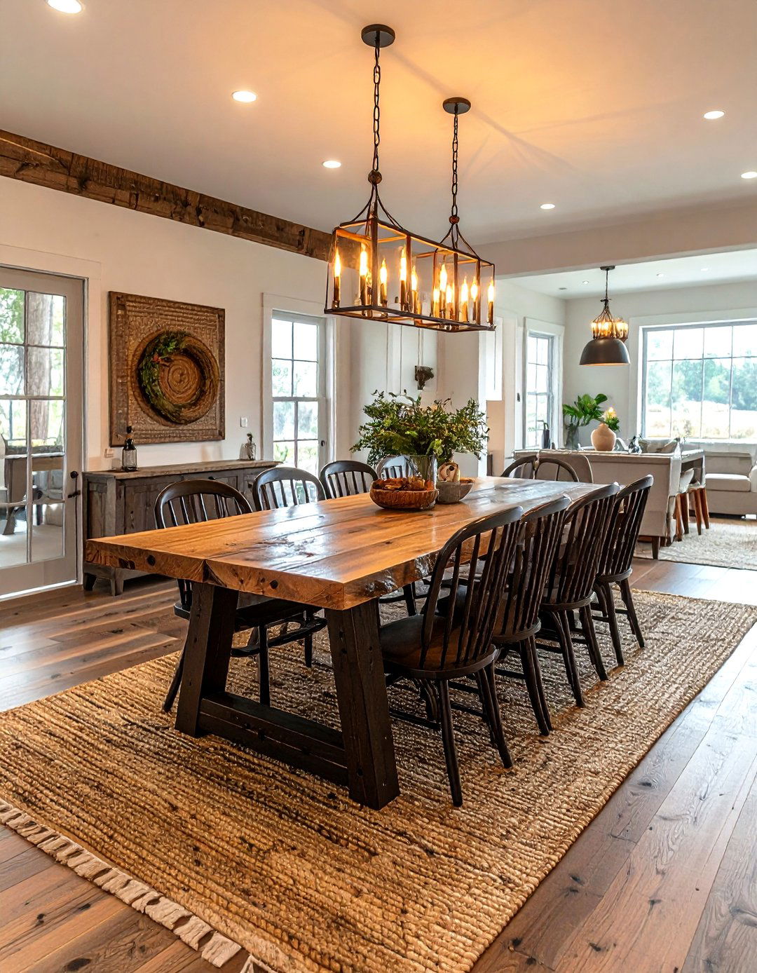 Farmhouse live edge dining - 30 live edge dining room ideas