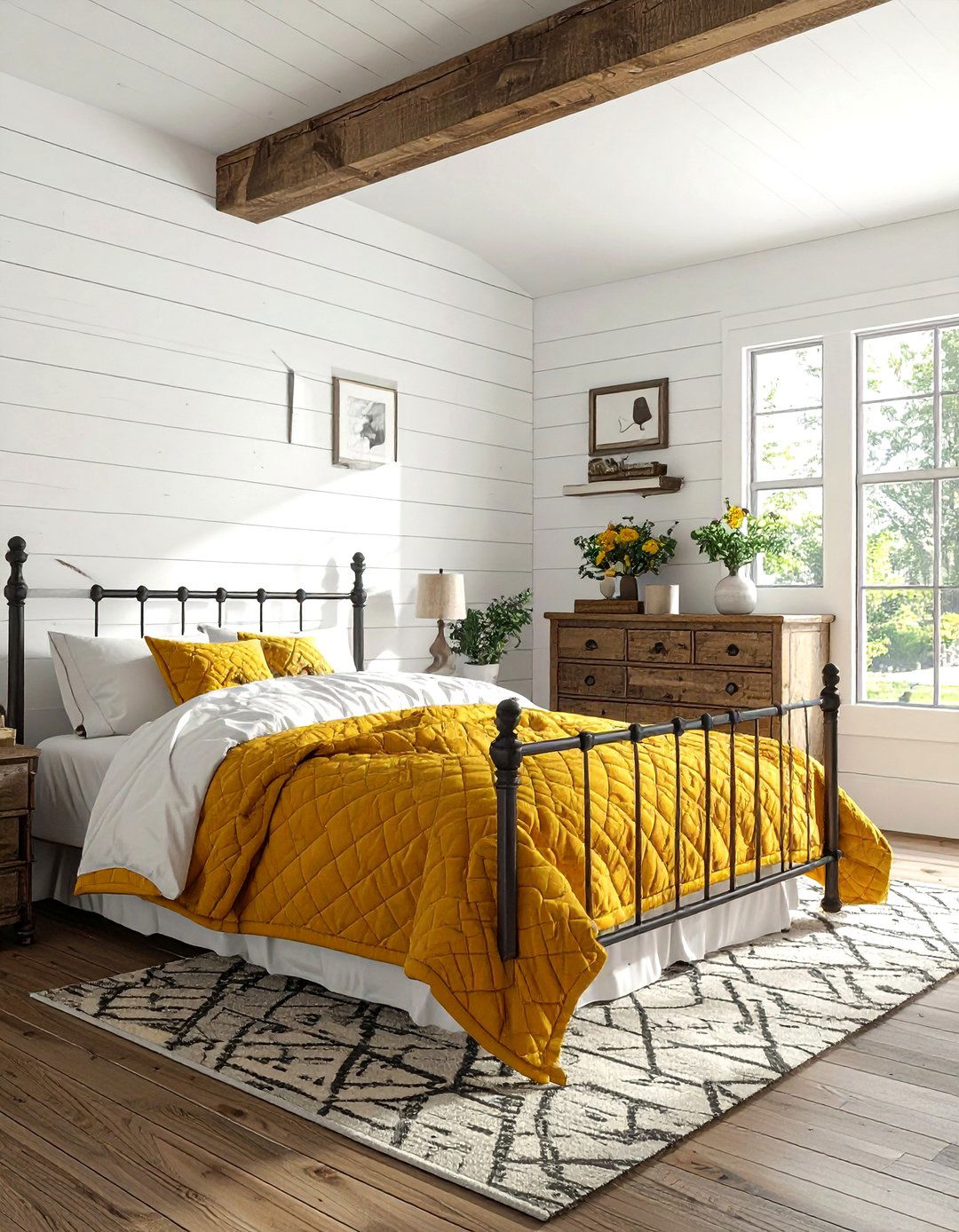 Farmhouse mustard bedroom - 30 mustard bedroom ideas