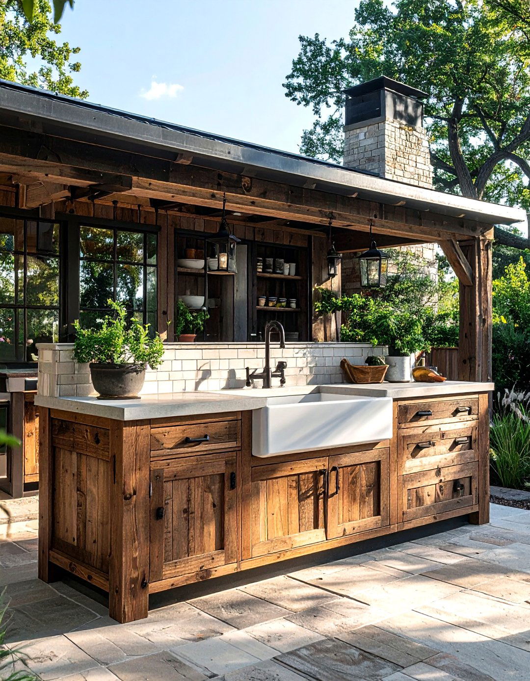 Farmhouse outdoor kitchen - 30 summer kitchen ideas