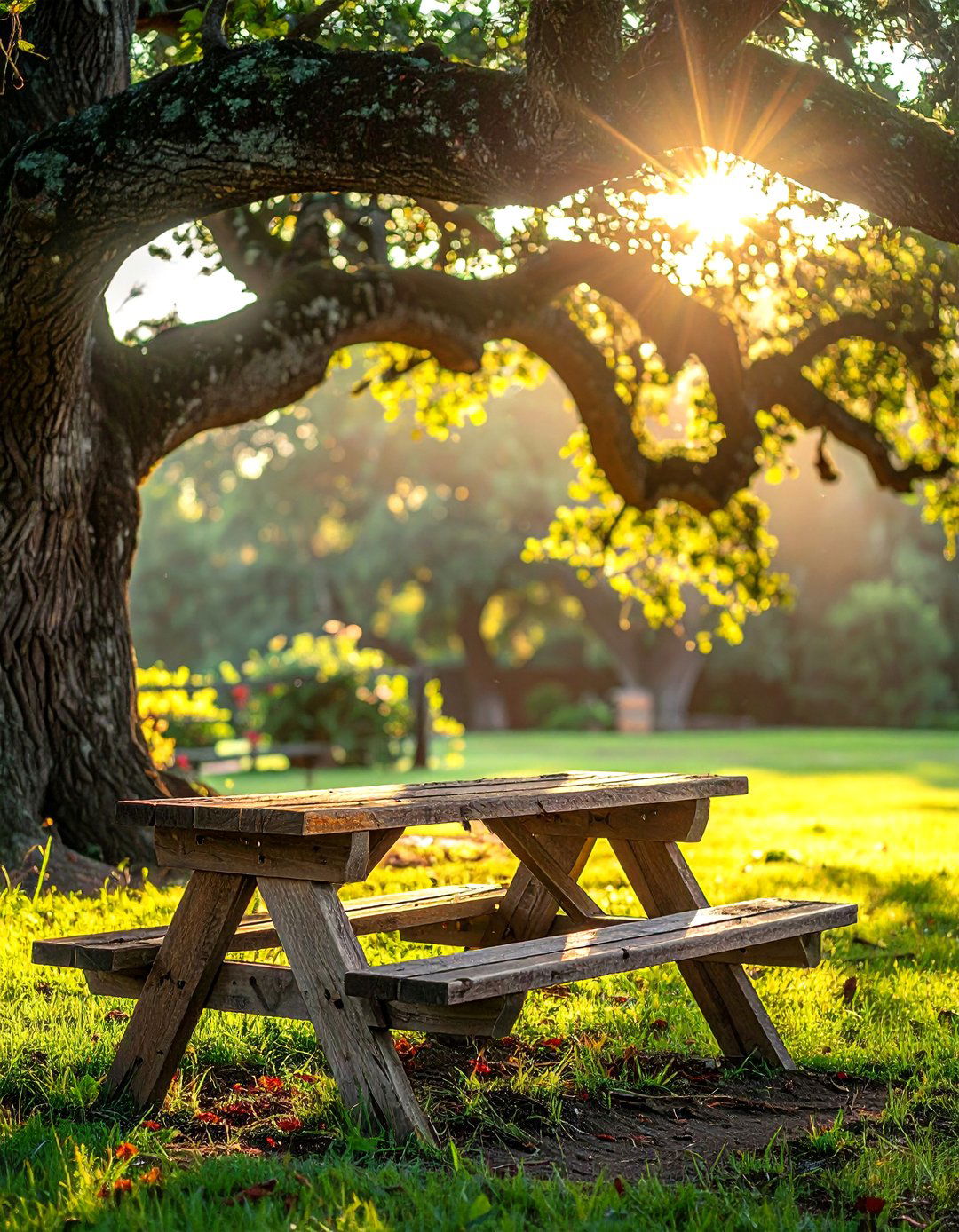 Farmhouse picnic bench - 30 outdoor furniture ideas