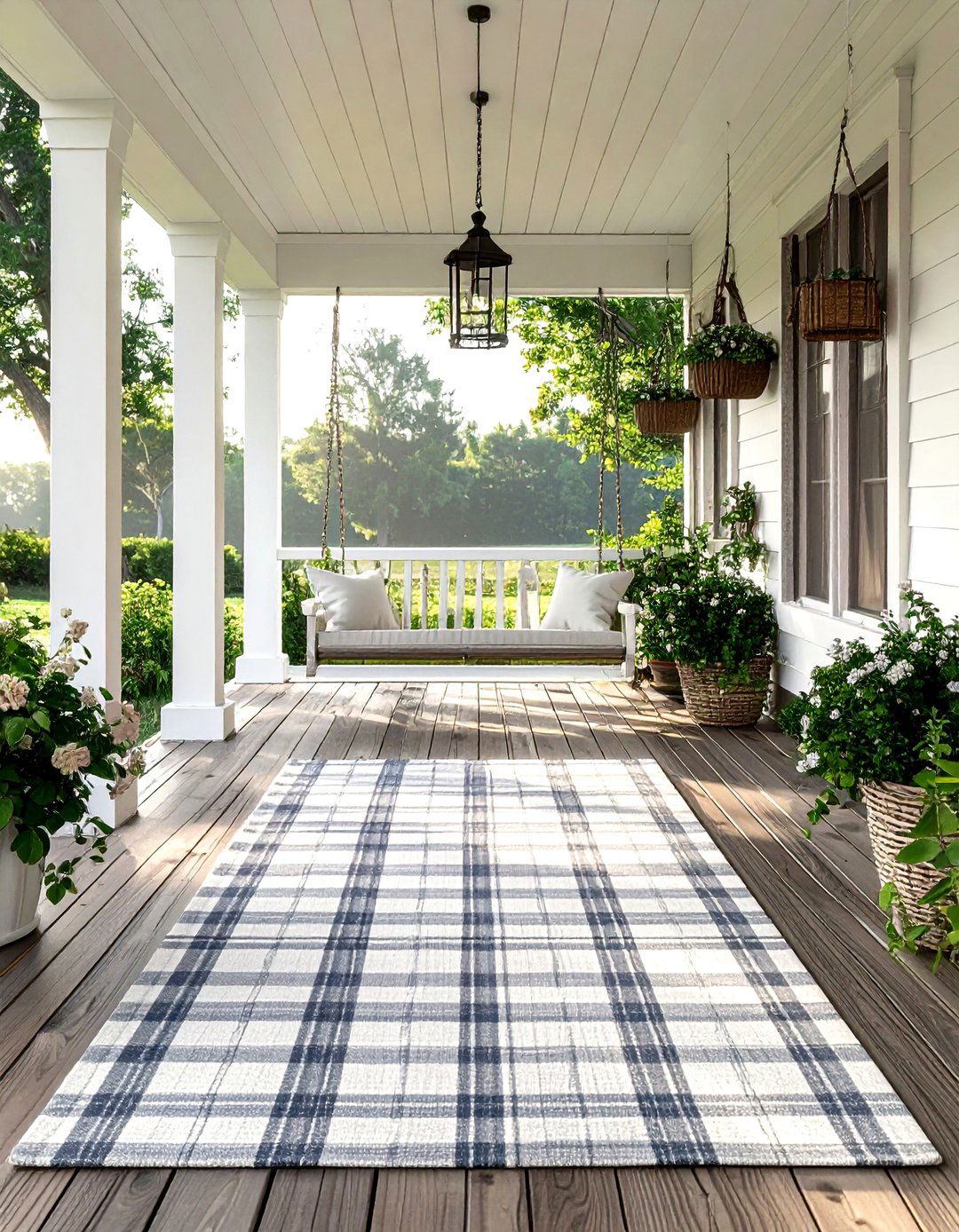 Farmhouse porch rug - 30 outdoor rug ideas