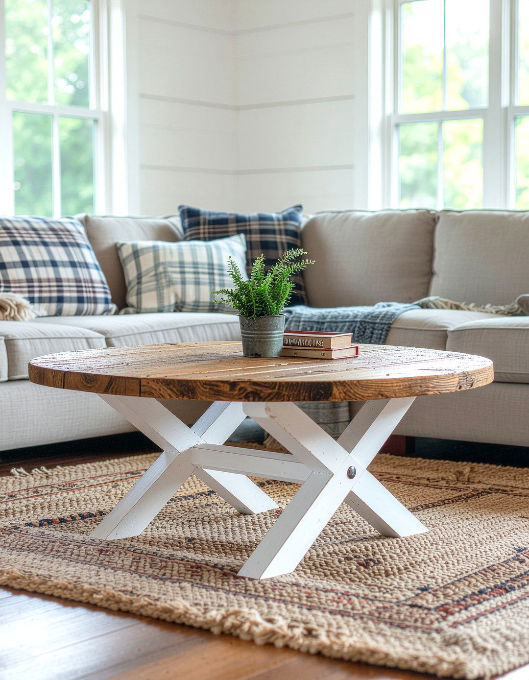 Farmhouse round coffee table - 30 living room round coffee tables