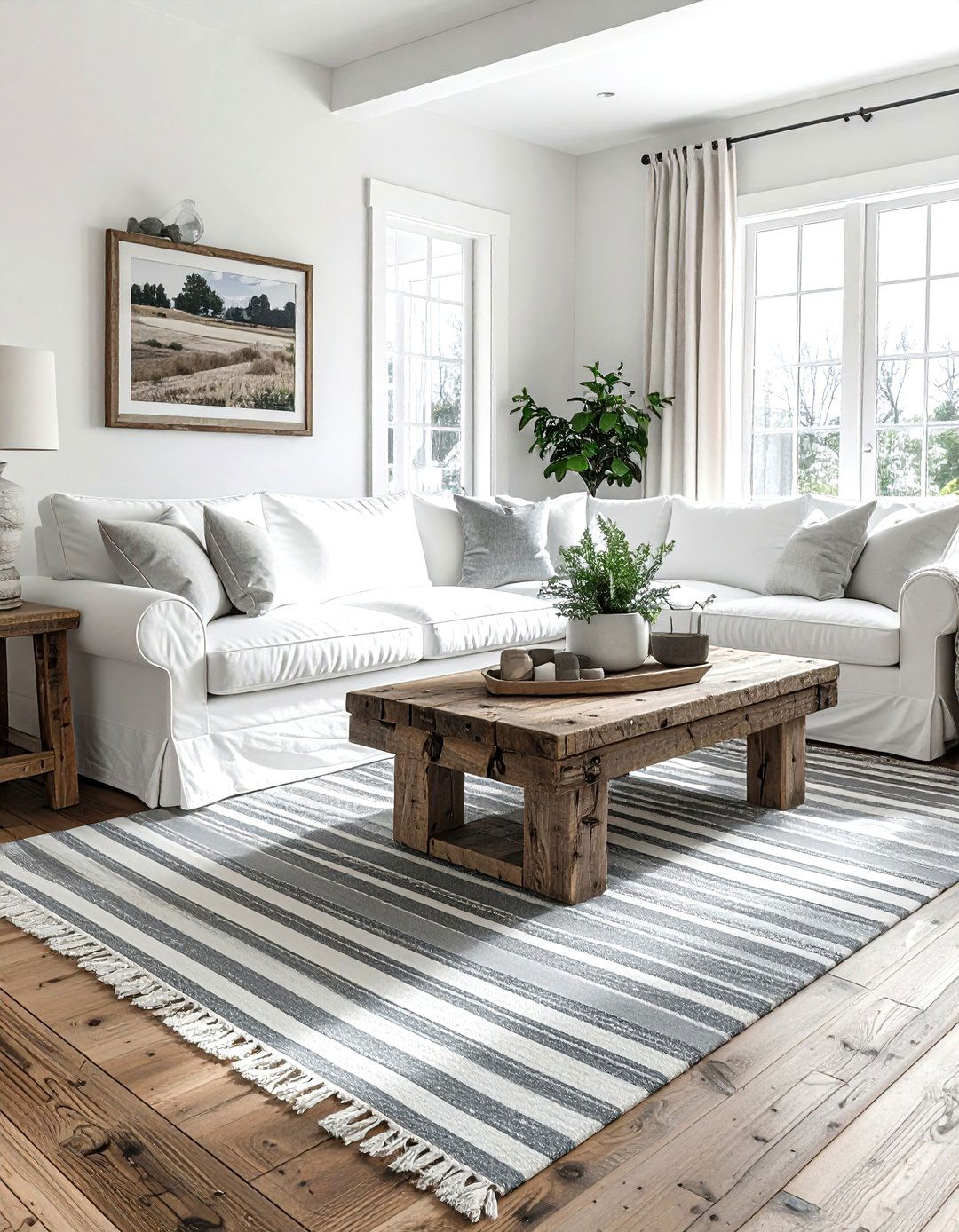 Farmhouse rug living room - 30 living room rug ideas