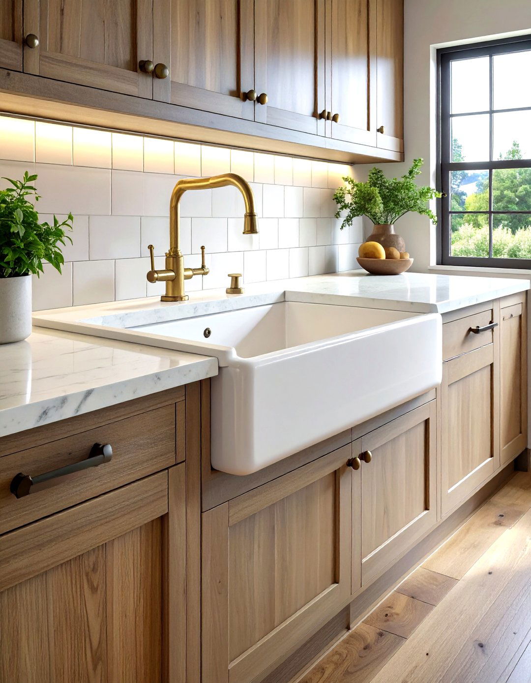 Farmhouse sink porcelain - 30 Mediterranean kitchen ideas
