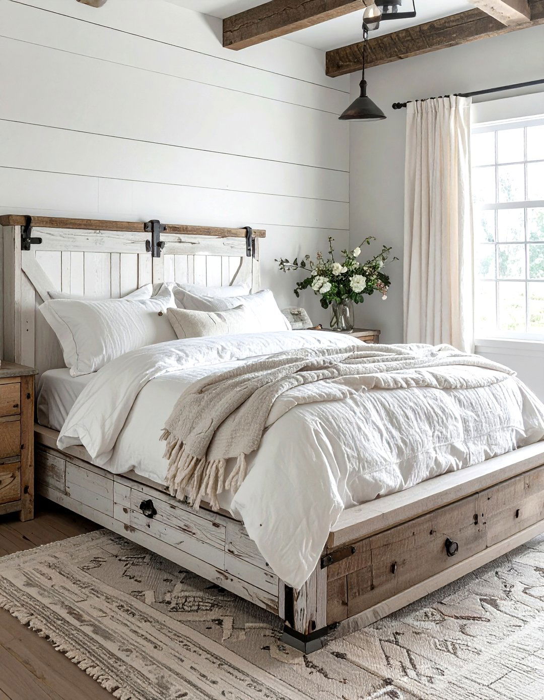Farmhouse storage bed - 30 storage bed ideas