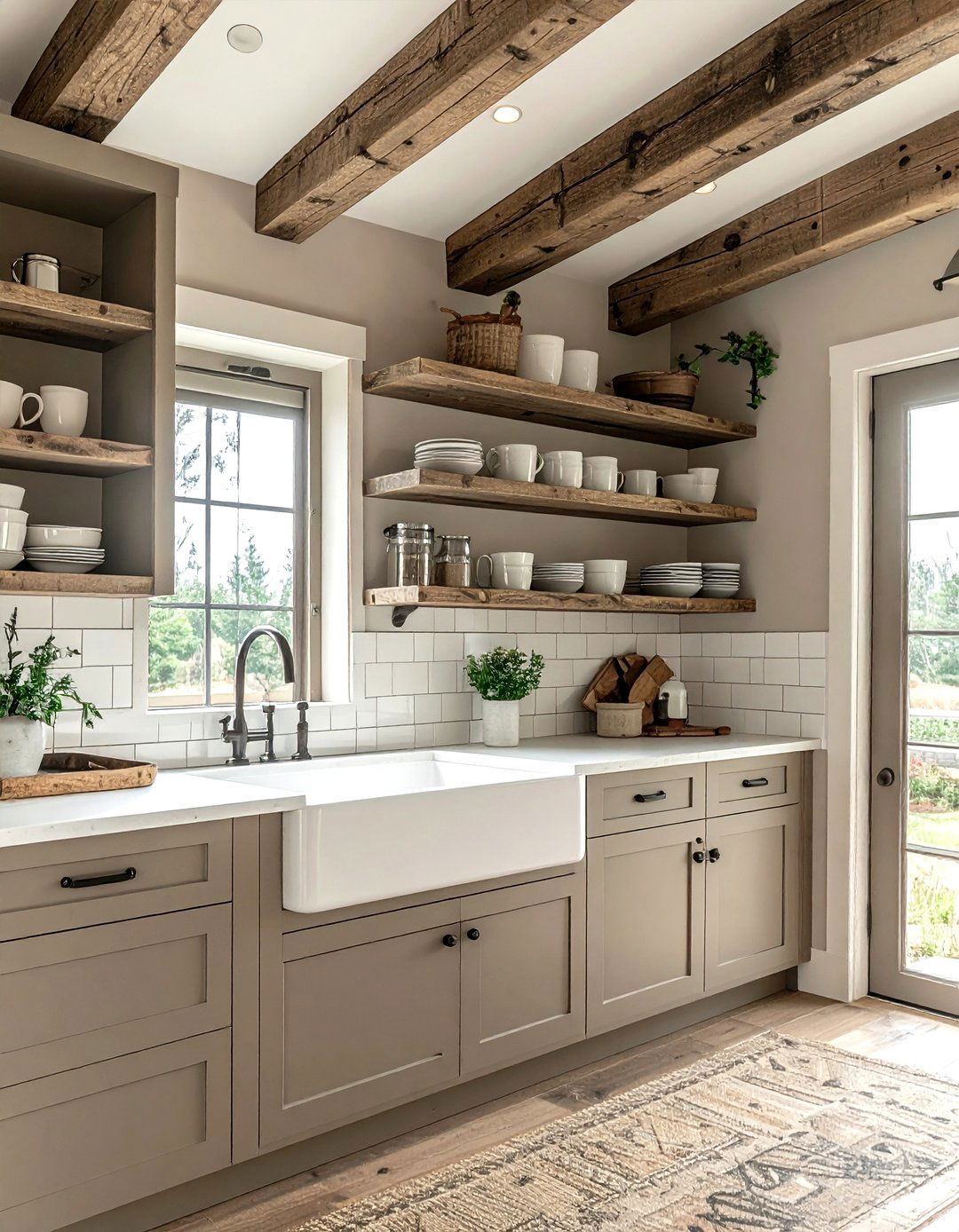 Farmhouse taupe kitchen - 30 taupe kitchen ideas