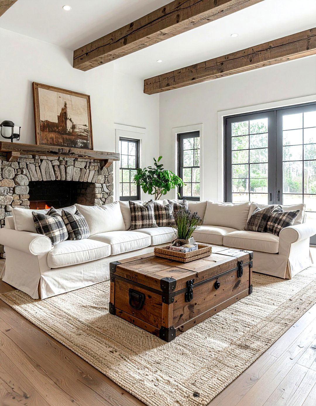 Farmhouse track arm sofa - 30 living room track arm sofa ideas