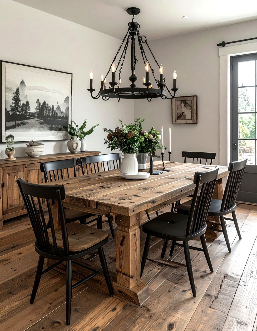 Farmhouse trestle table - 30 kitchen dining table ideas