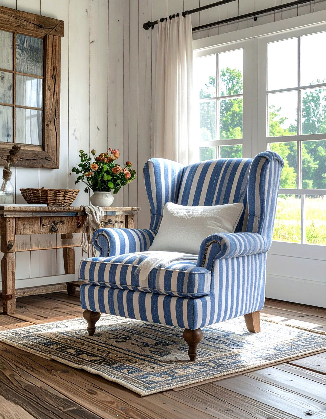 Farmhouse wingback chair - 30 living room wingback chairs