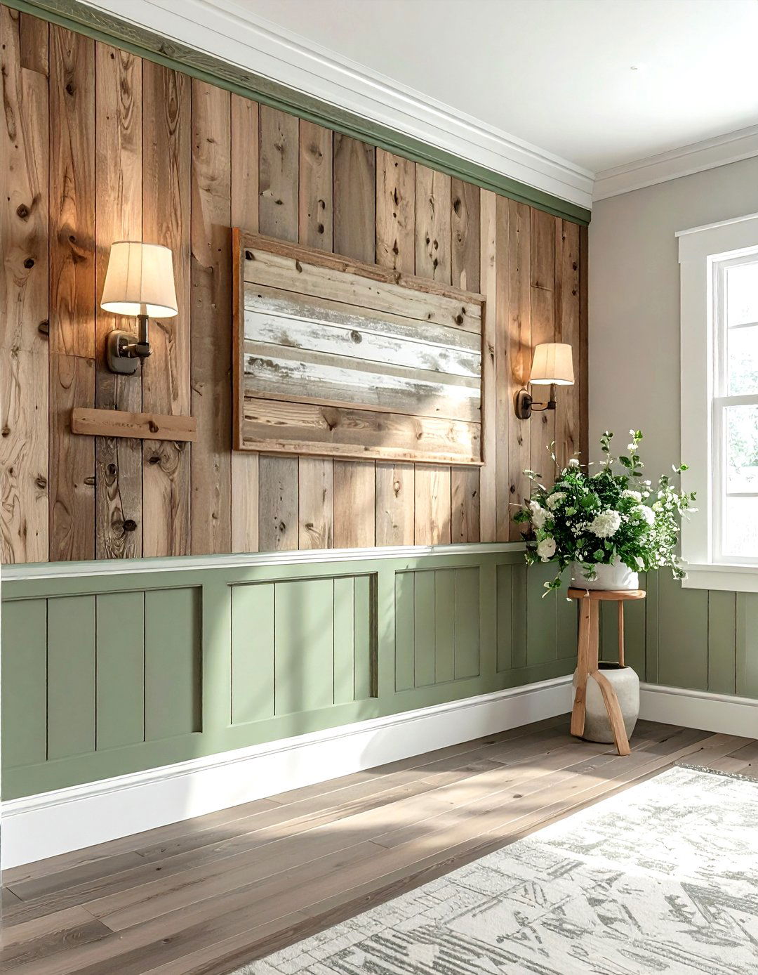Farmhouse wood wall - 30 living room wood wall ideas