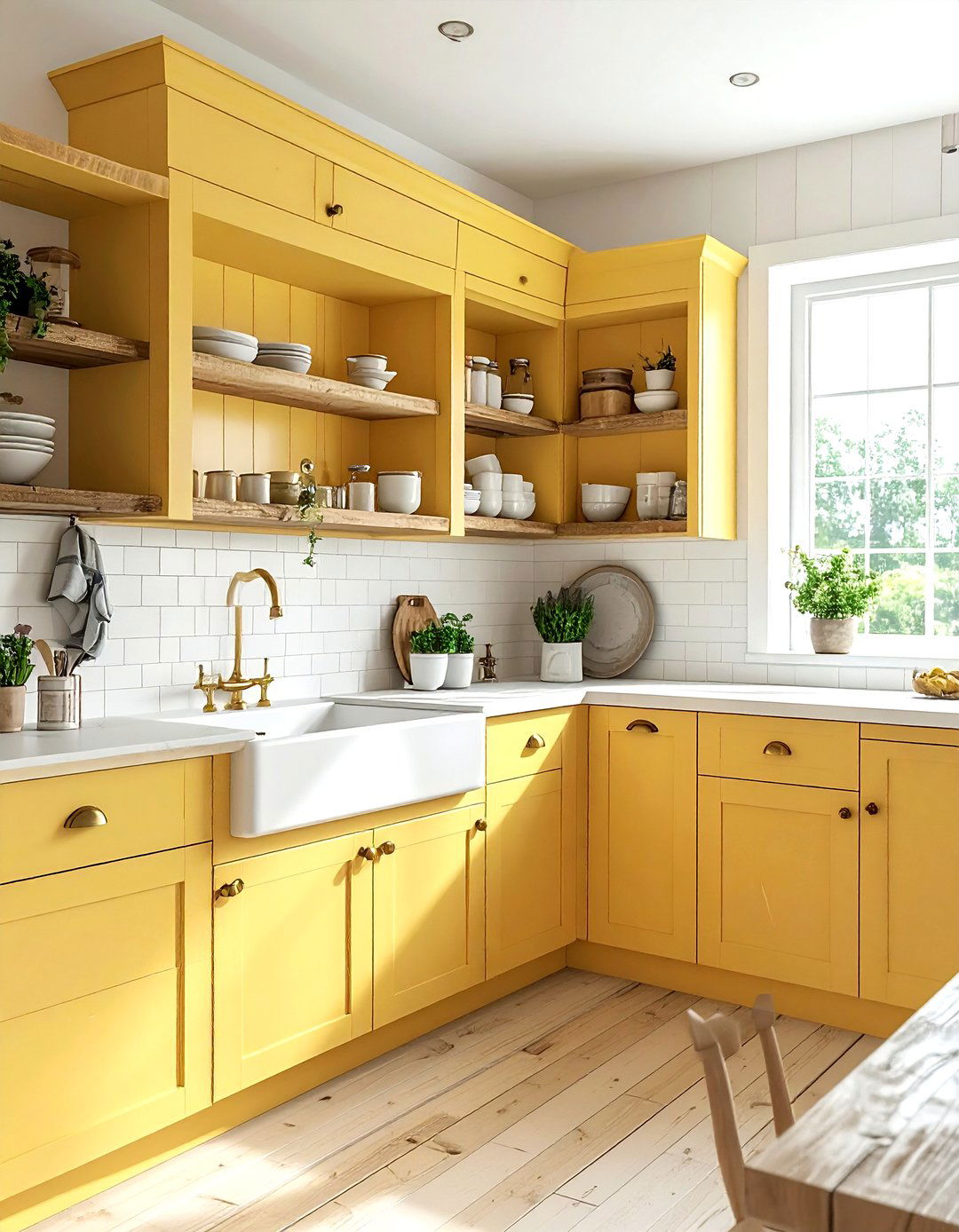 Farmhouse yellow kitchen - 30 bright yellow kitchen ideas