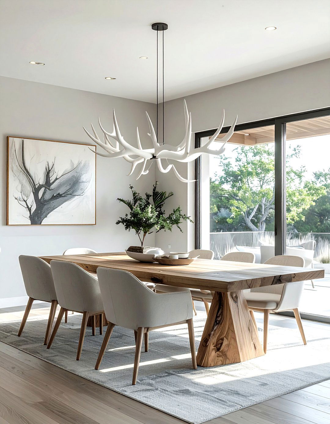 Faux Antler Chandelier Light - 30 Texas dining room ideas