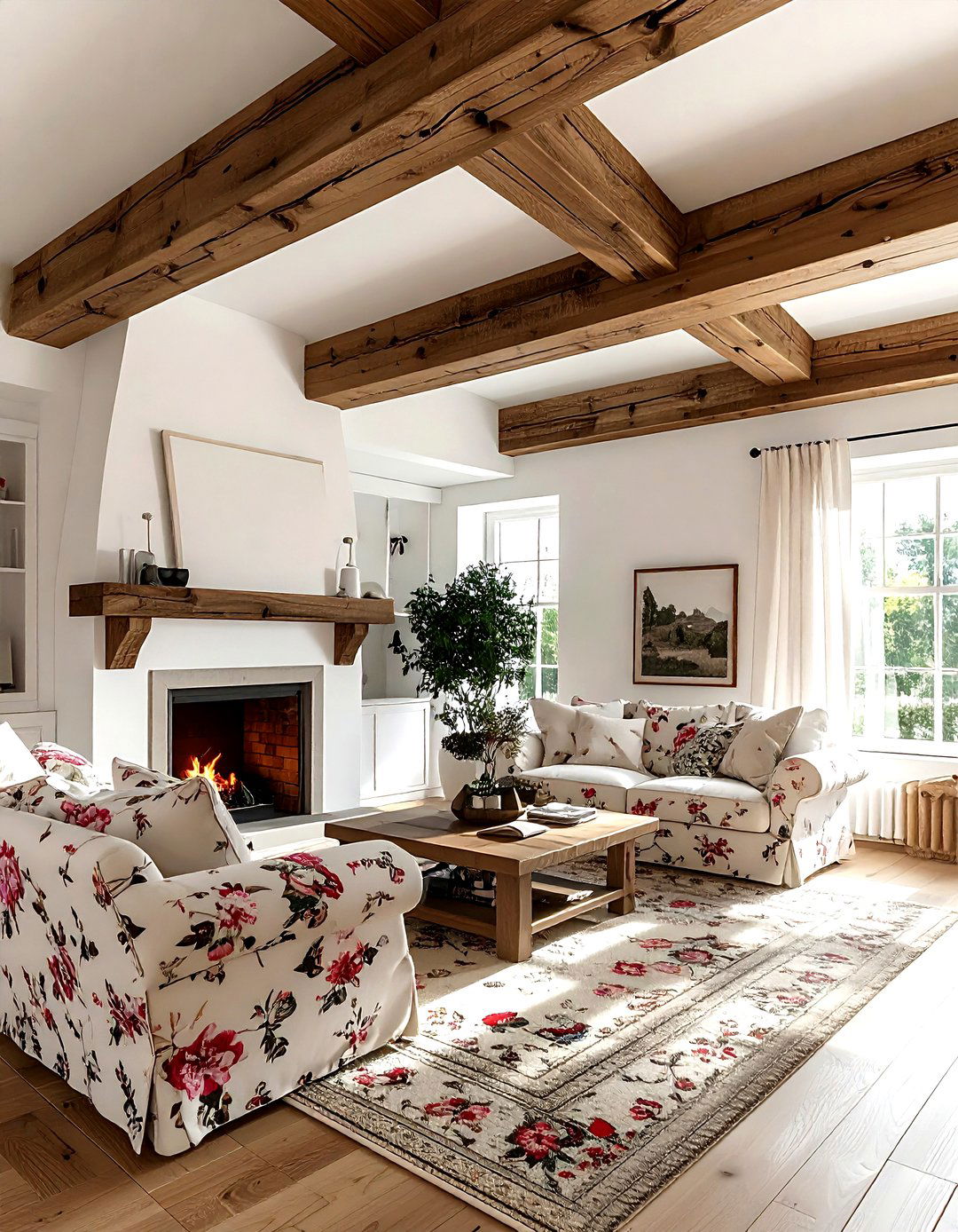 Faux Beam Ceiling - 30 living room ceiling design ideas