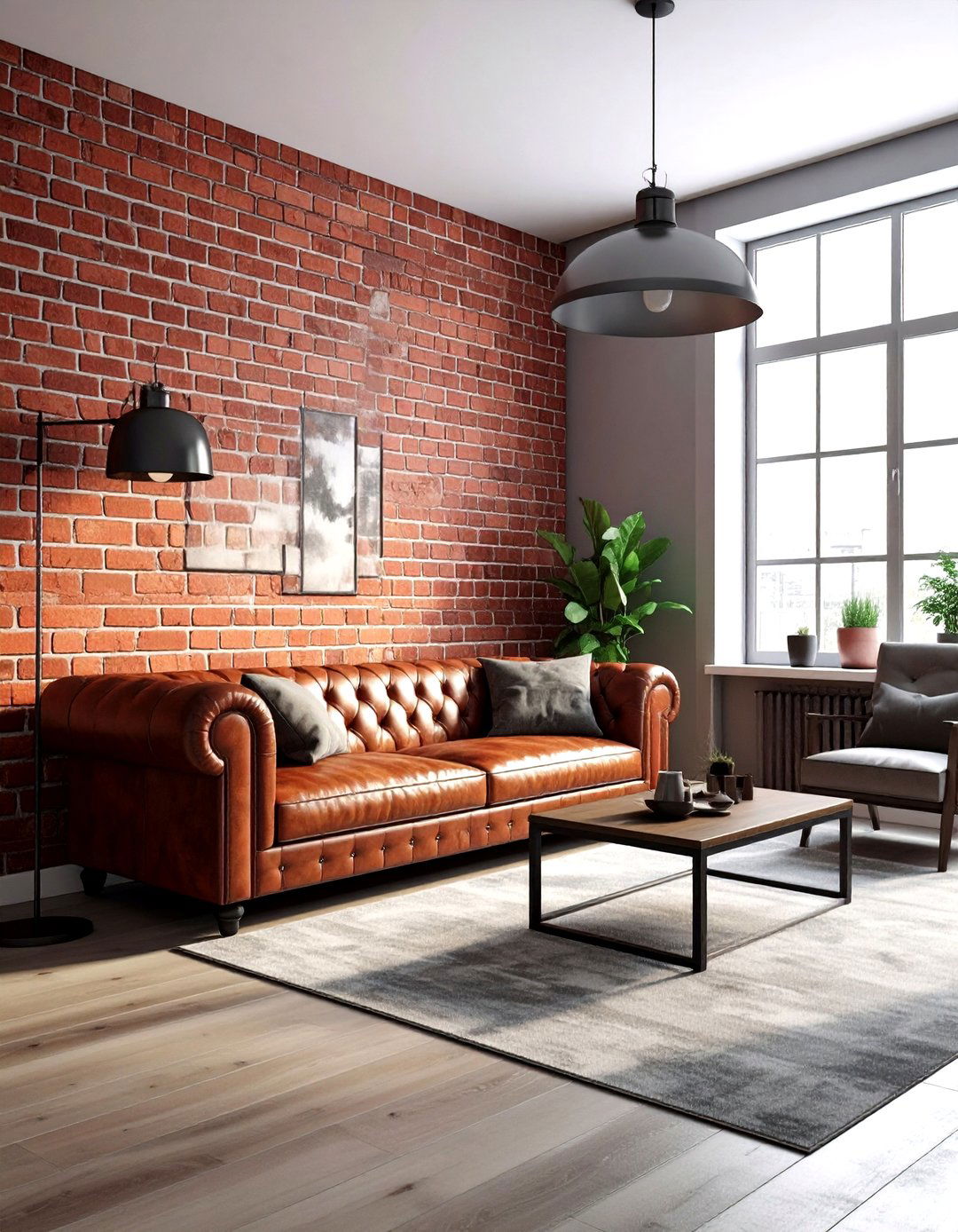 Faux Brick Wallpaper - 30 living room peel and stick wallpapers