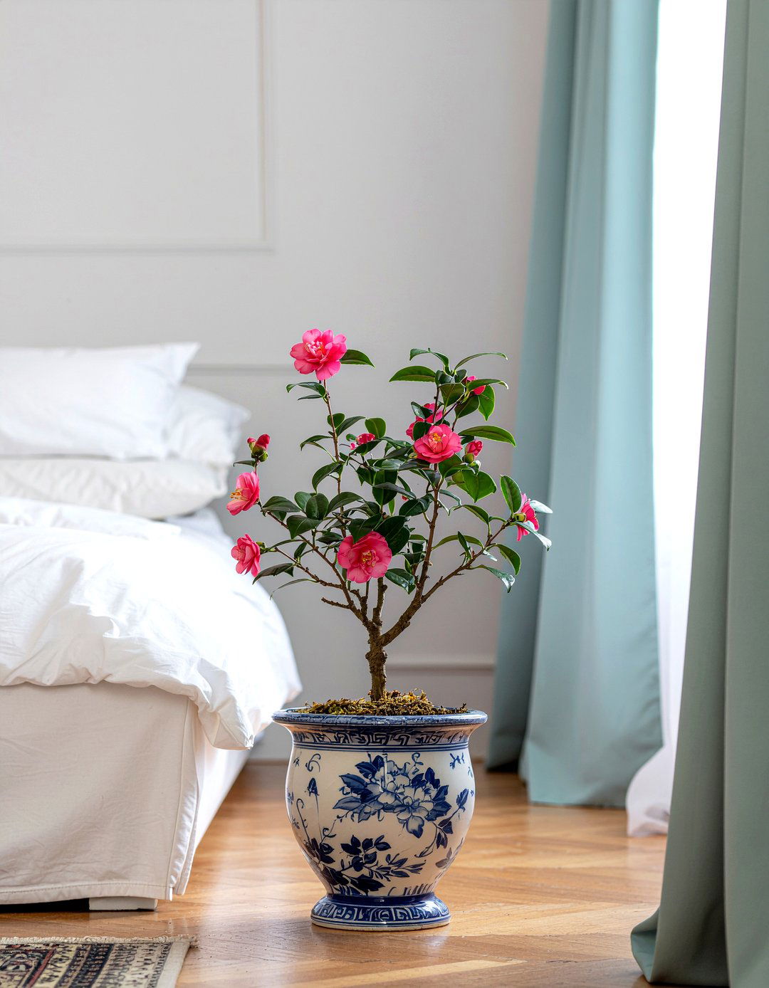 Faux Camellia Bush - 30 bedroom faux flowers