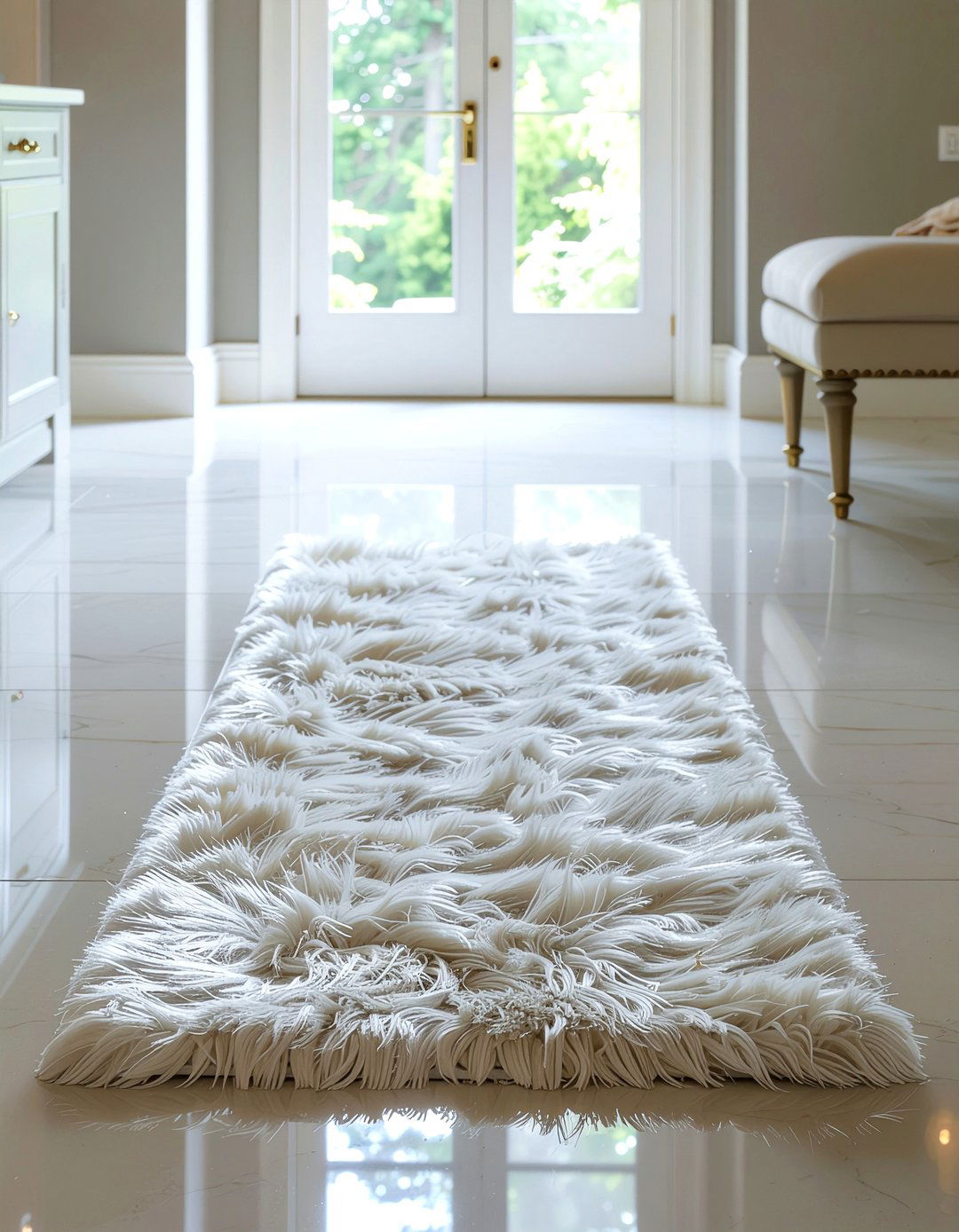 Faux Fur Bathroom Runner - 30 bathroom runner rug ideas