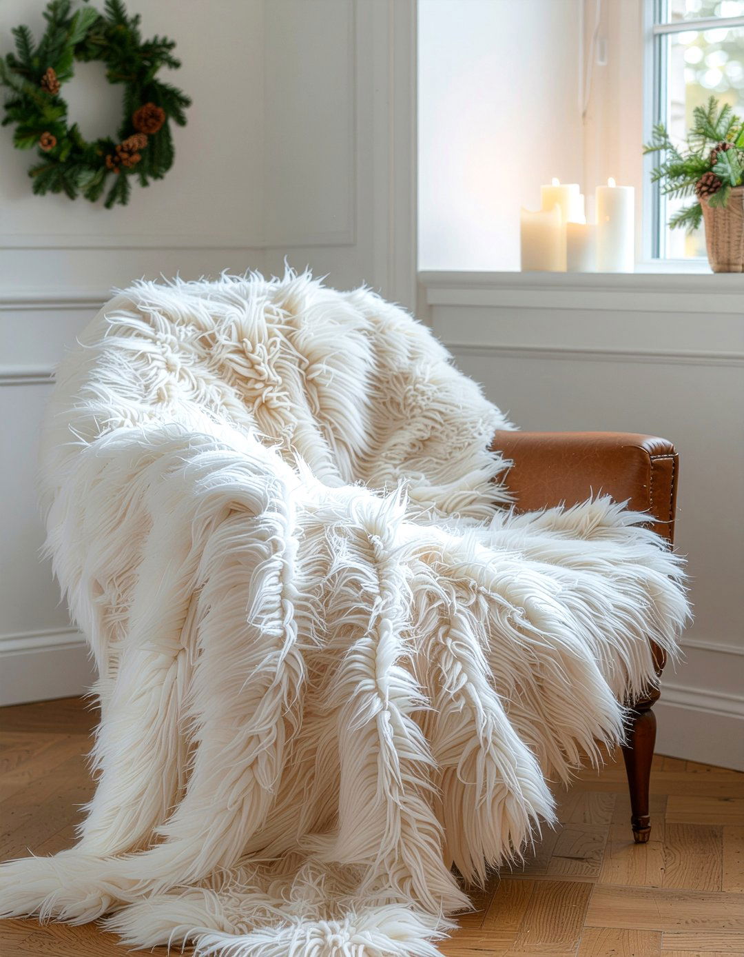 Faux Fur Blanket - 30 textured living room ideas