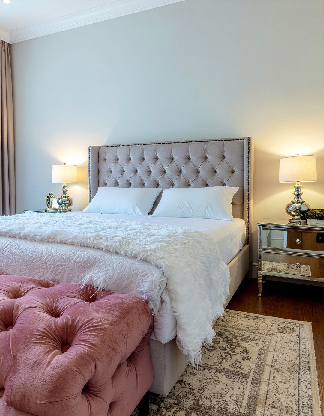 Faux Fur Headboard For Bed - 30 faux fur bedroom ideas