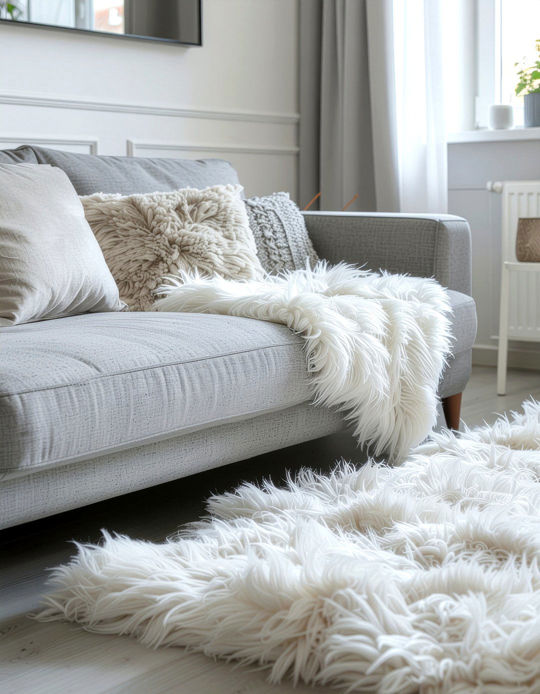 Faux Fur Home Accessories - 30 layered texture living room ideas