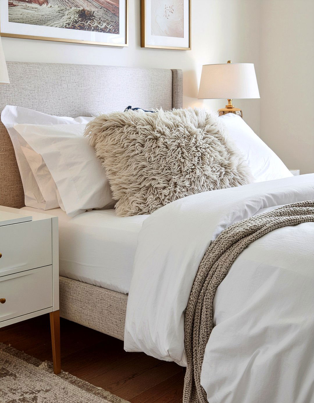 Faux Fur Lumbar Pillow For Bed - 30 faux fur bedroom ideas