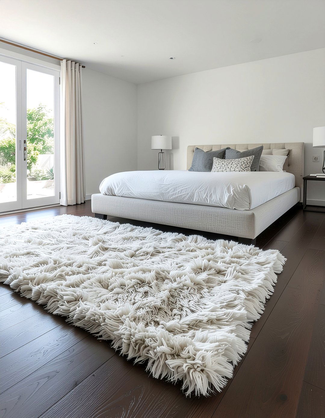 Faux Fur Rug - 30 textured bedroom ideas