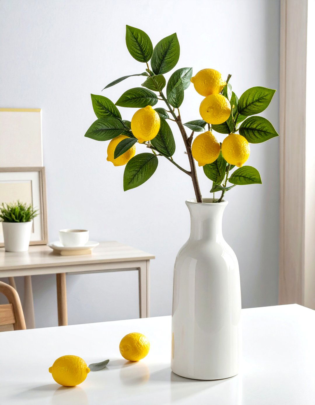 Faux Lemon Tree Branch - 30 tall centerpiece dining ideas