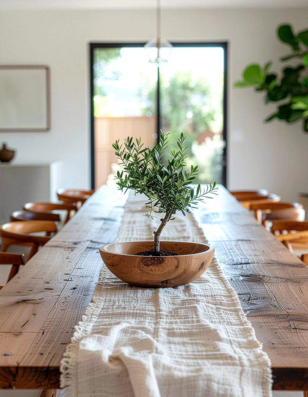 Faux Olive Tree Centerpiece - 30 dining room olive tree ideas