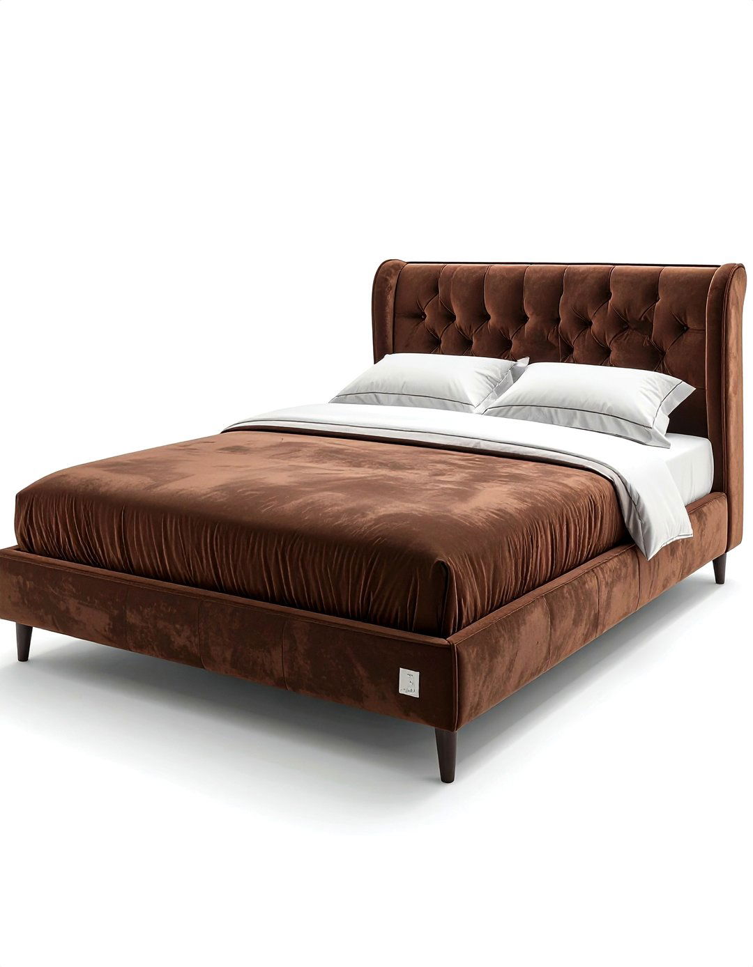 Faux Suede Bed Frame - 30 plush bedroom ideas