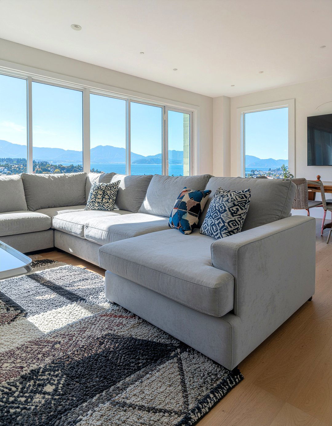 Faux Suede Sectional - 30 suede living room ideas