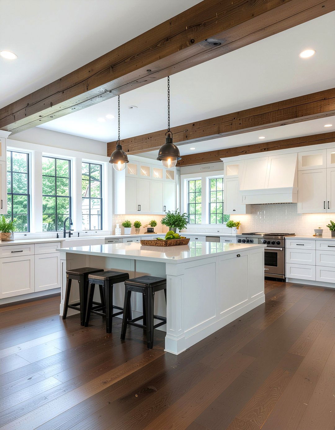 Faux Wood Beams - 30 kitchen facelift ideas