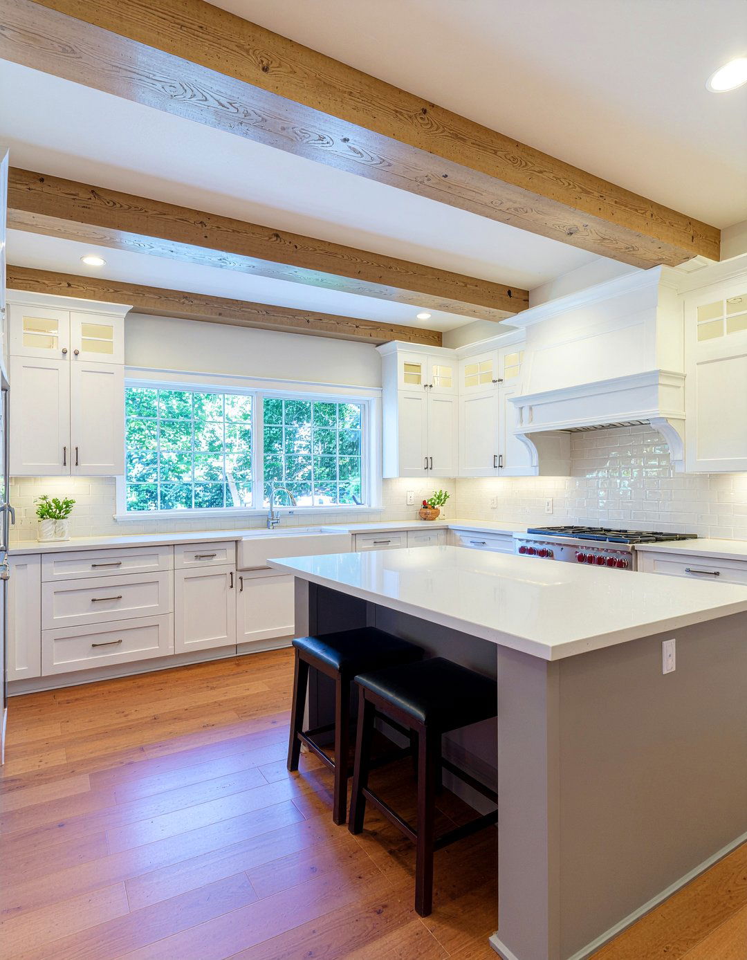 Faux Wood Ceiling Beams - 30 kitchen exposed beam ideas
