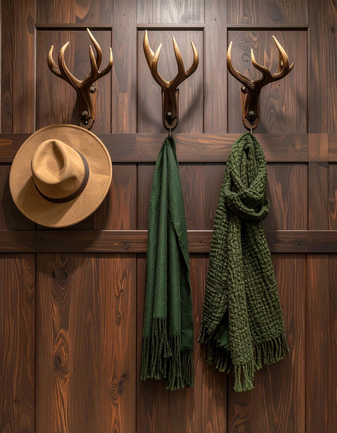 Faux antler wall hook - 30 forest decor ideas