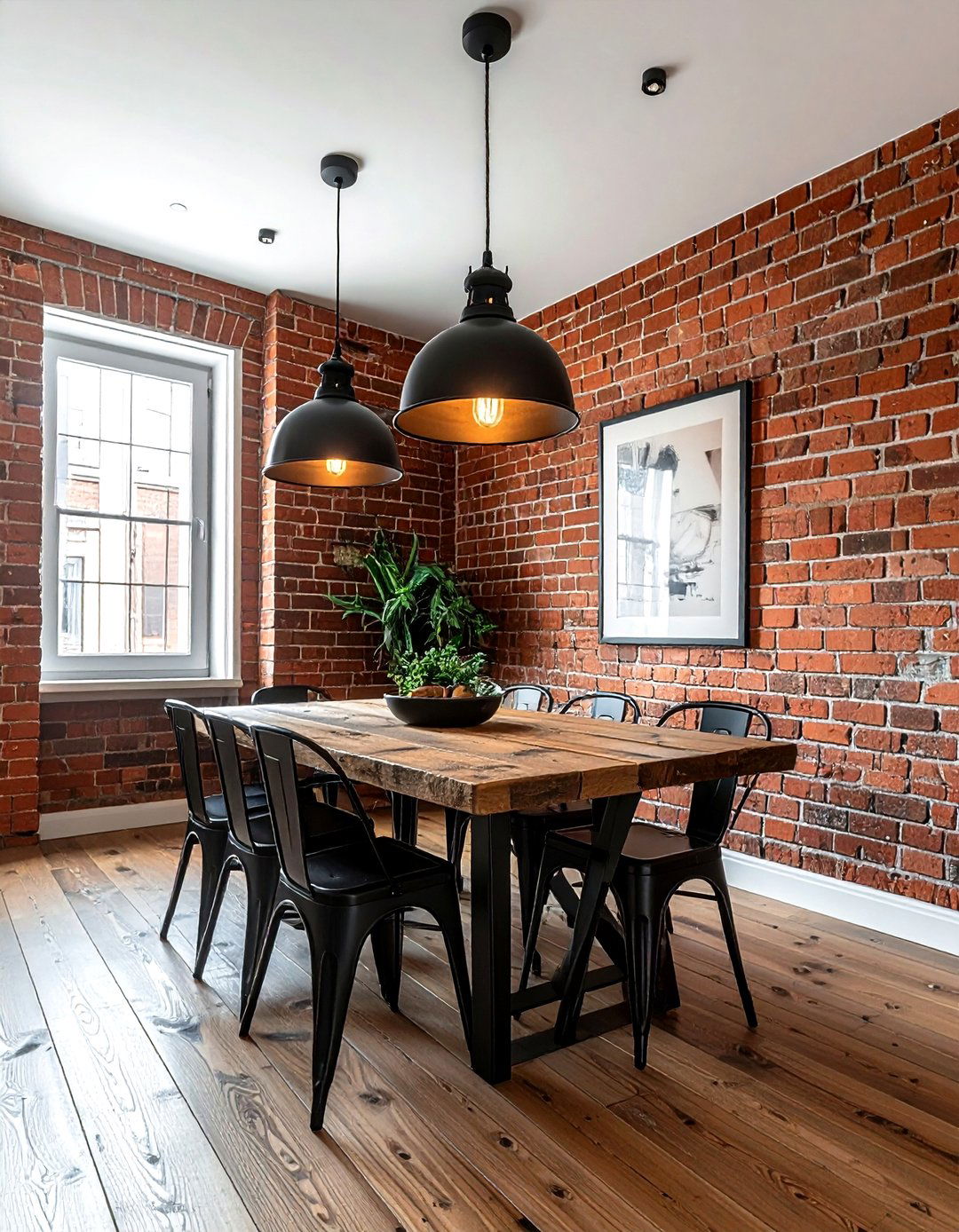 Faux brick wallpaper dining room - 30 textured wallpaper dining room ideas