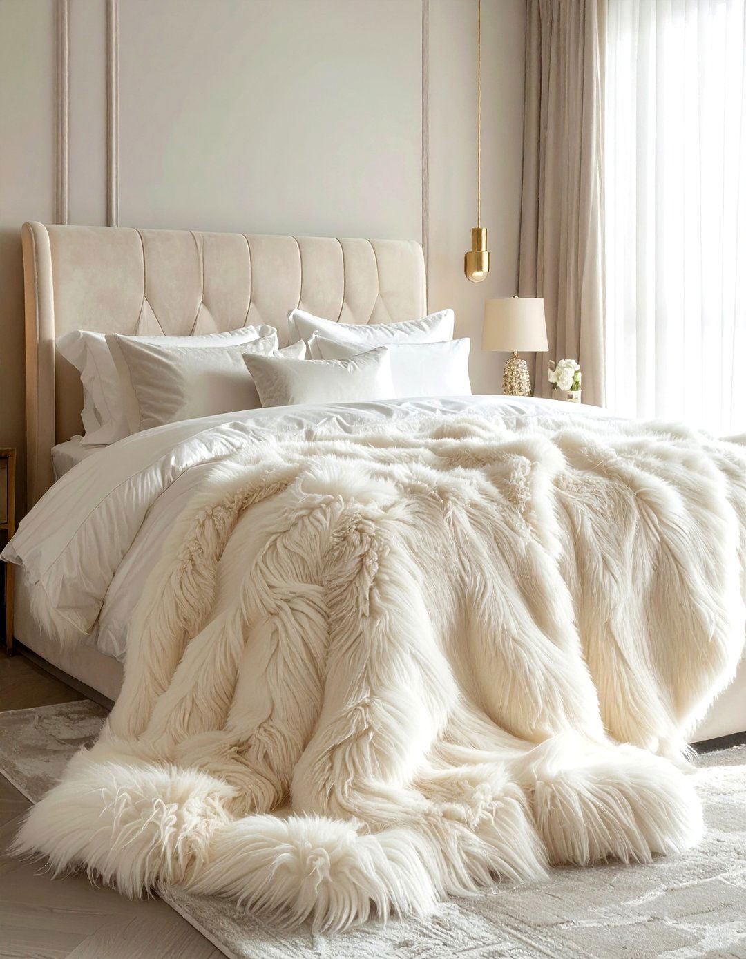 Faux fur blanket - 30 throw blanket ideas