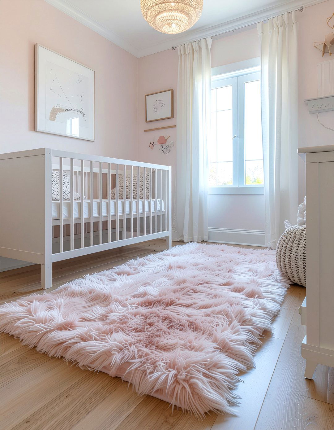 Faux fur nursery rug decor - 30 faux fur decor ideas