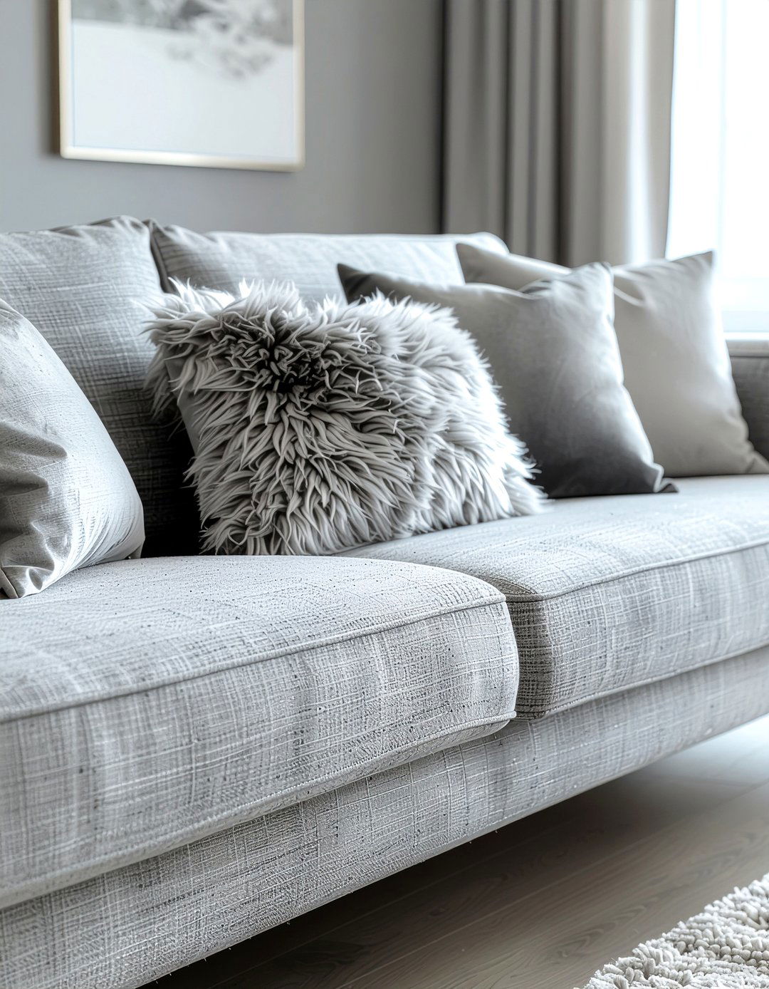 Faux fur pillow covers sofa - 30 faux fur decor ideas
