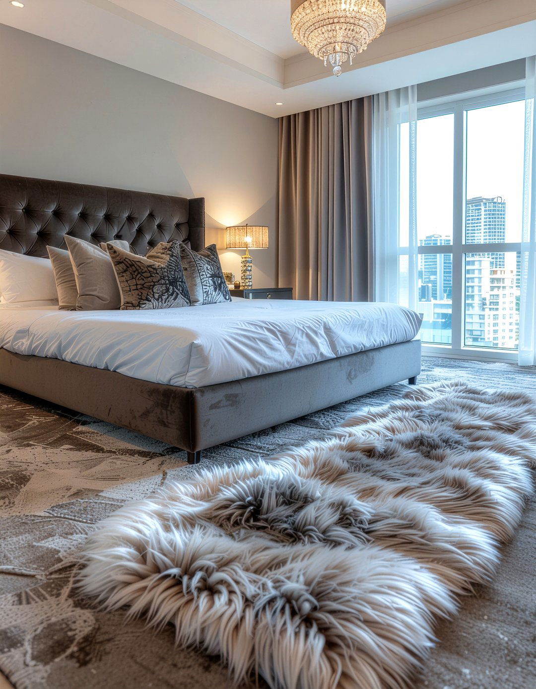 Faux fur rug - 30 bedroom rugs