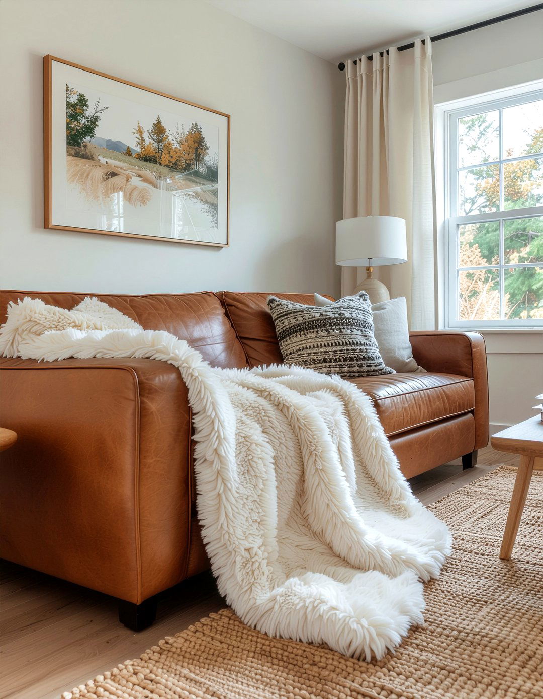 Faux fur throw blanket living room - 30 faux fur decor ideas