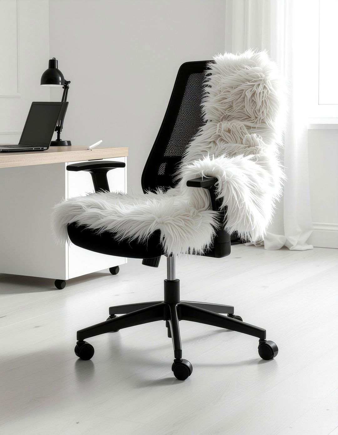 Faux fur throw for office chair - 30 faux fur throw ideas
