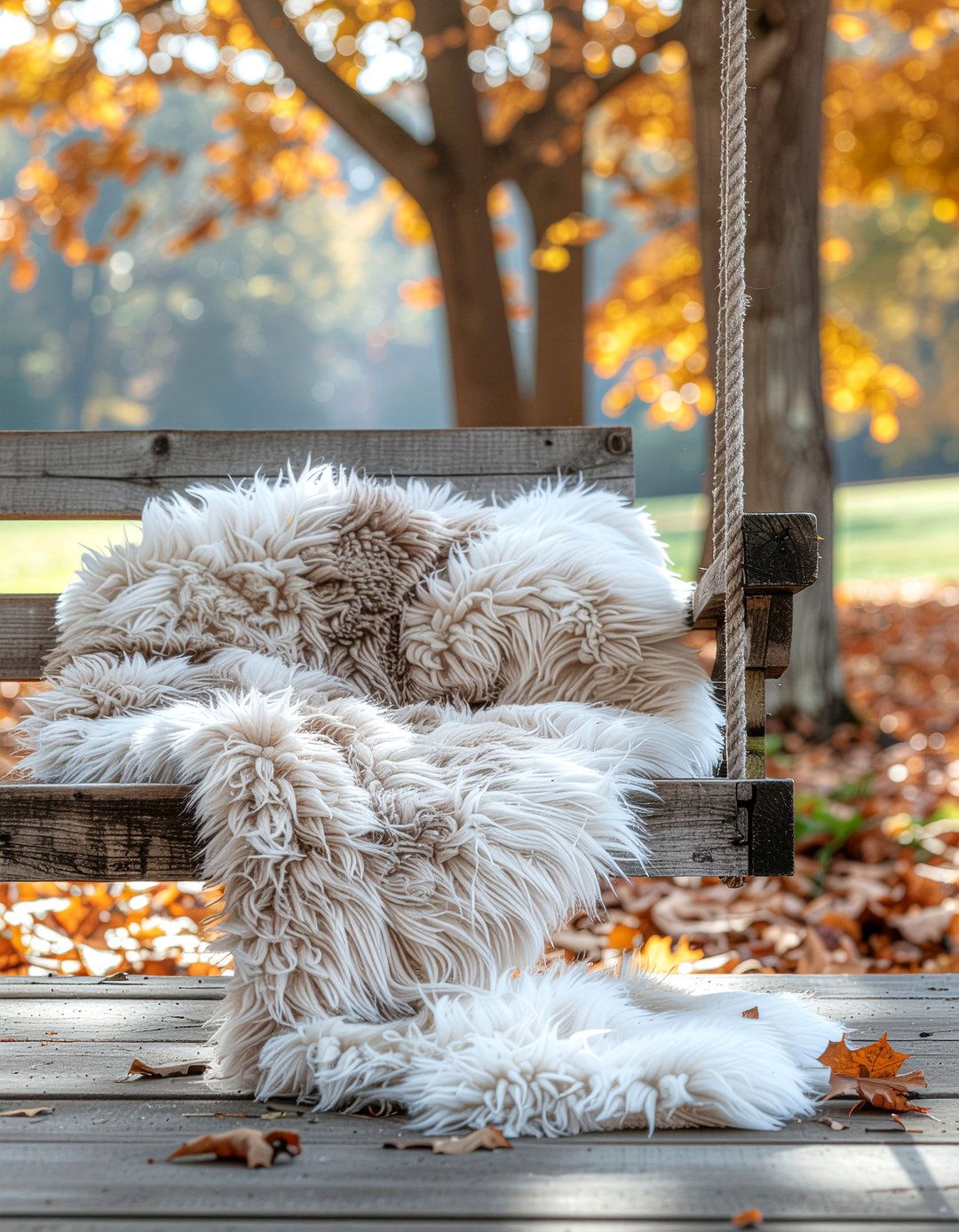 Faux fur throw for outdoor seating - 30 faux fur throw ideas