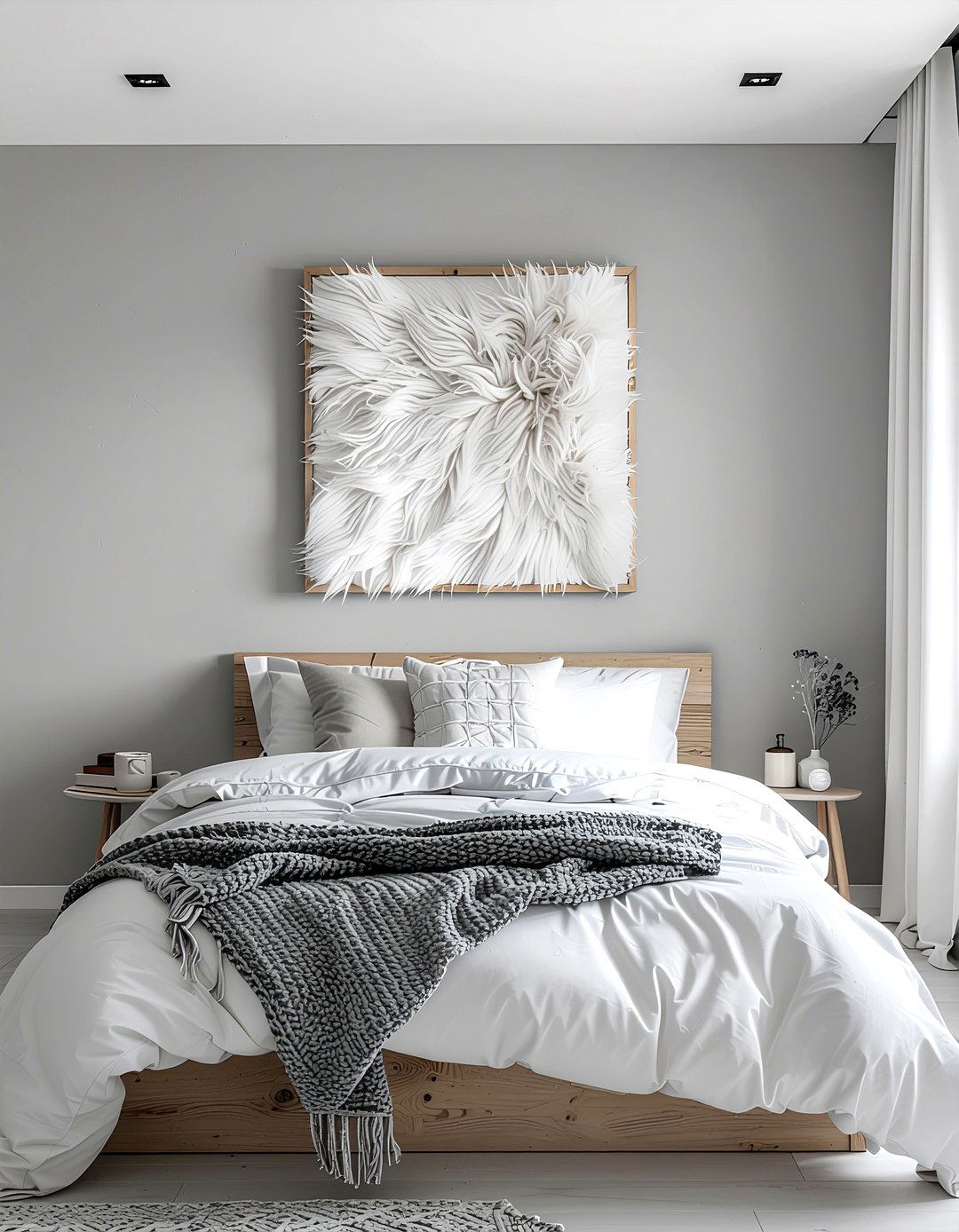 Faux fur wall hanging art - 30 faux fur decor ideas