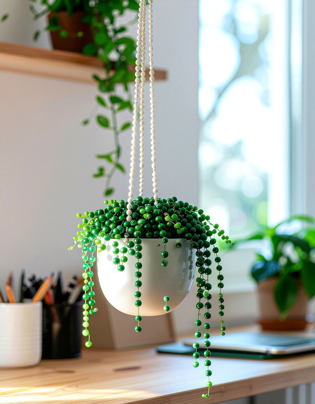 Faux string of pearls - 30 faux plant ideas
