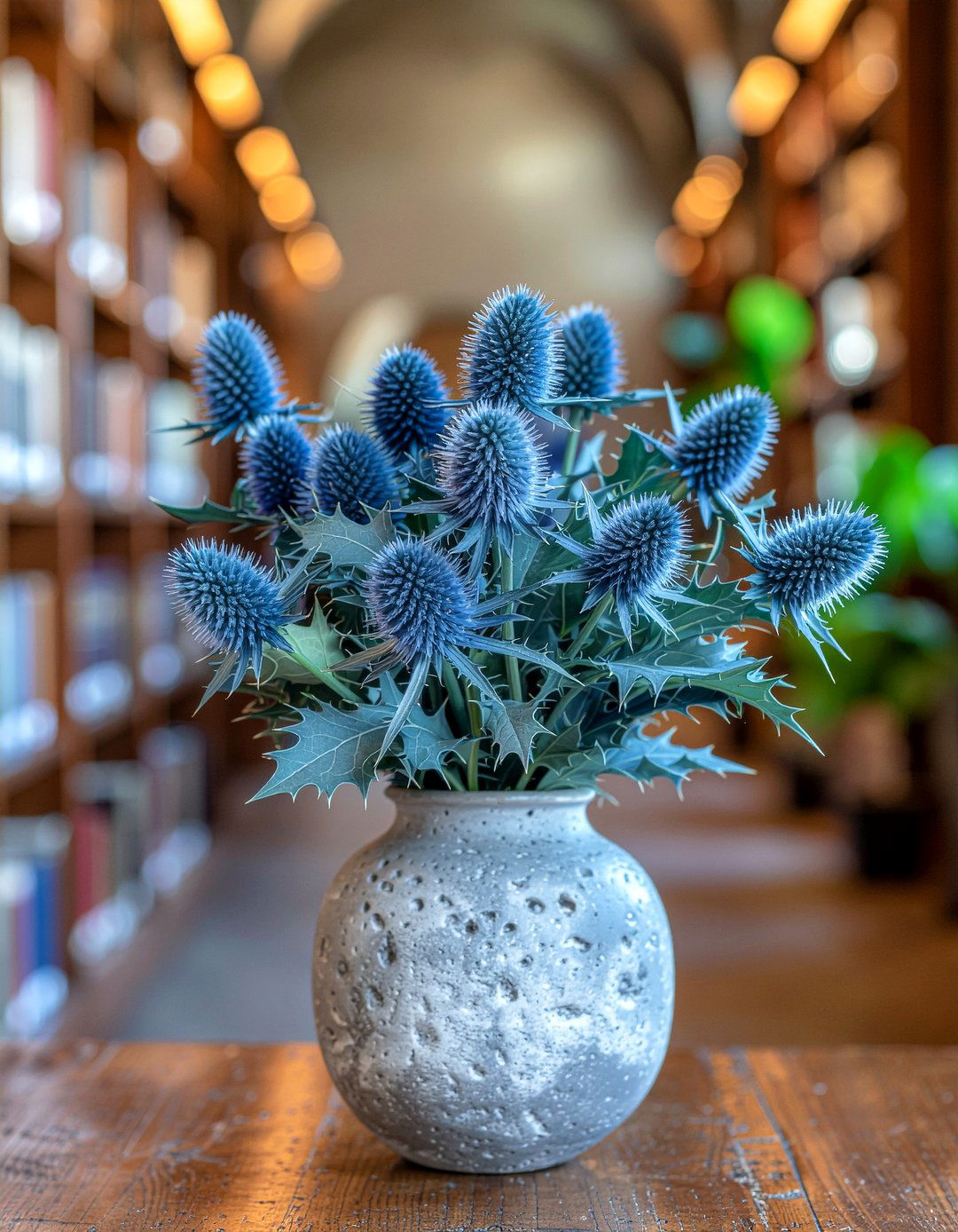 Faux thistle blue floral - 30 faux flower ideas