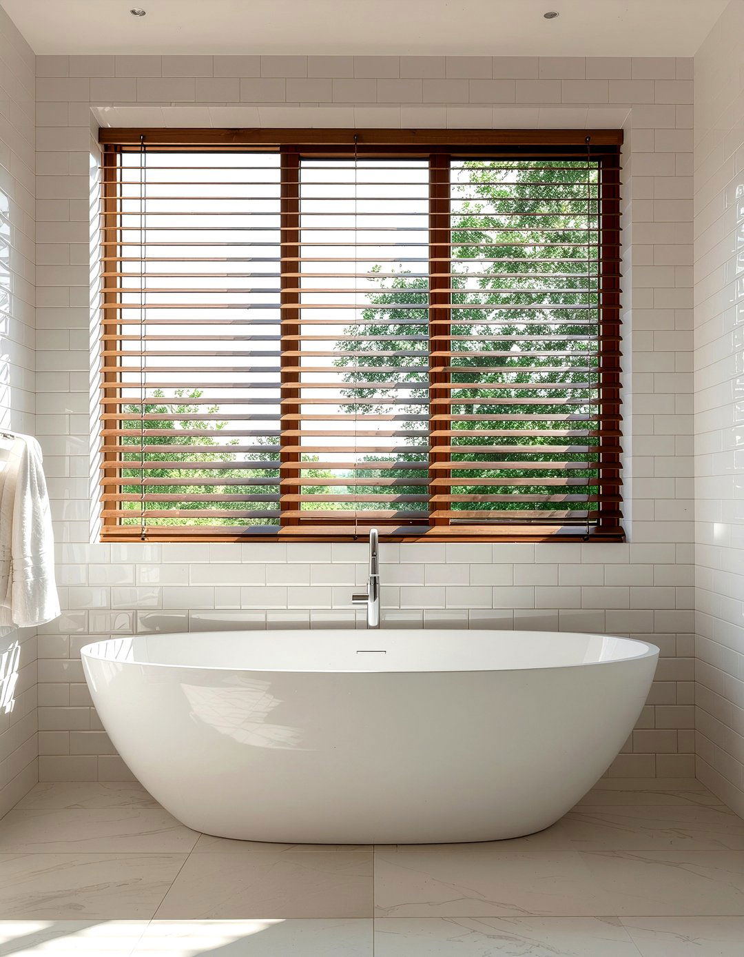 Faux wood blinds bathroom - 30 bathroom privacy window ideas