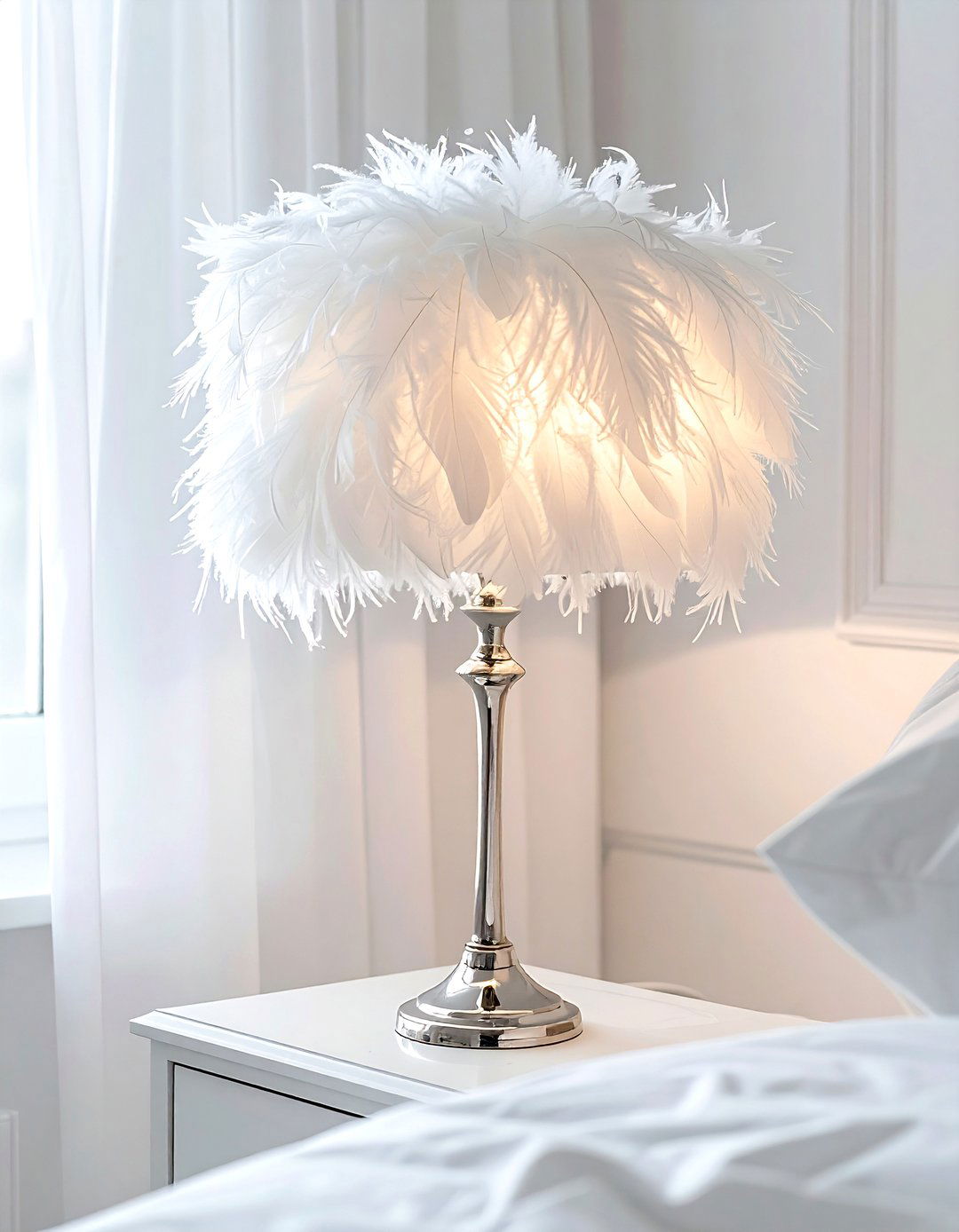 Feather Lamp - 30 unique lamp ideas