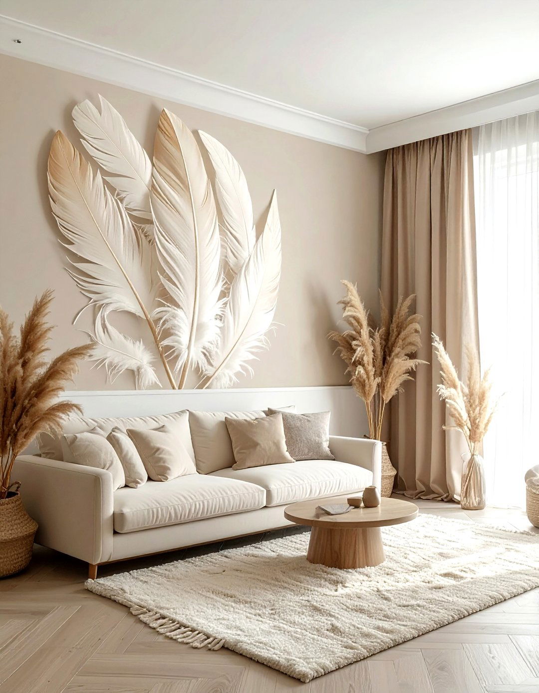 Feathers Wall Stickers - 30 living room wall stickers
