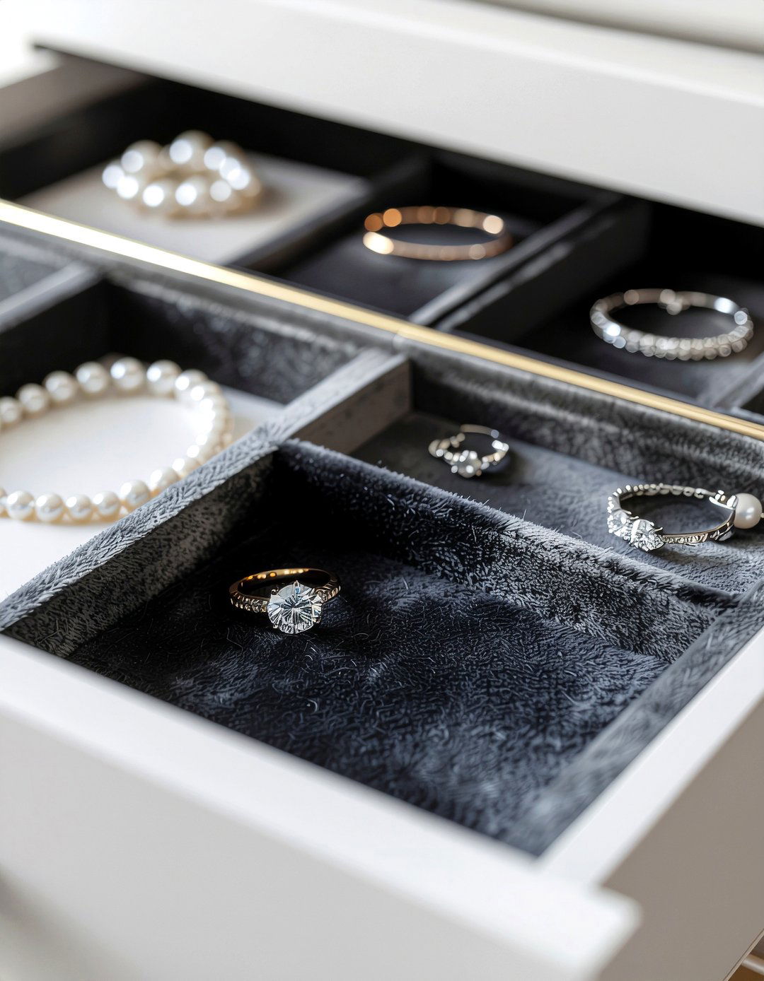 Felt Jewelry Trays - 30 bedroom drawer organizers